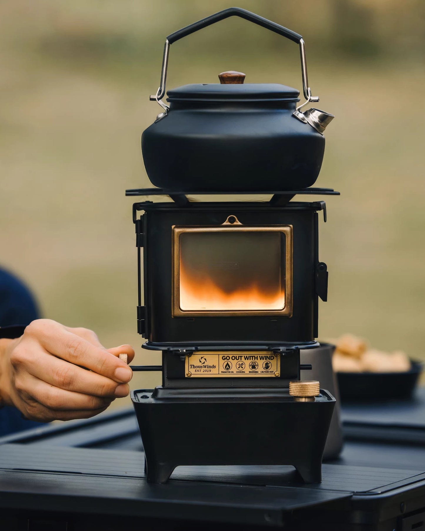 ⛺️Fire Dance Kerosene Stove and Heater(Fire Dance Fire Oil Furnace Lamp Black + Baking dish)