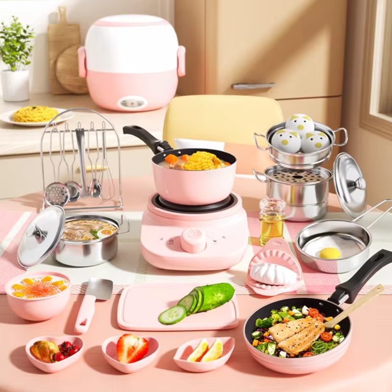 🎁[Best Gift For Kid]🍳Children's Real Cooking Mini Kitchen Toys - 41 PCS Set