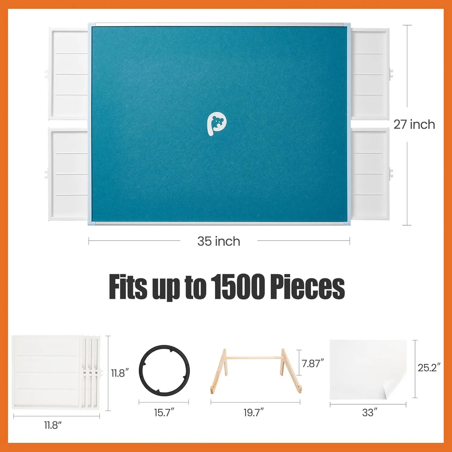 ALL4JIG Rotating Puzzle Board with Drawers and Cover,Tilt&Lazy Susan