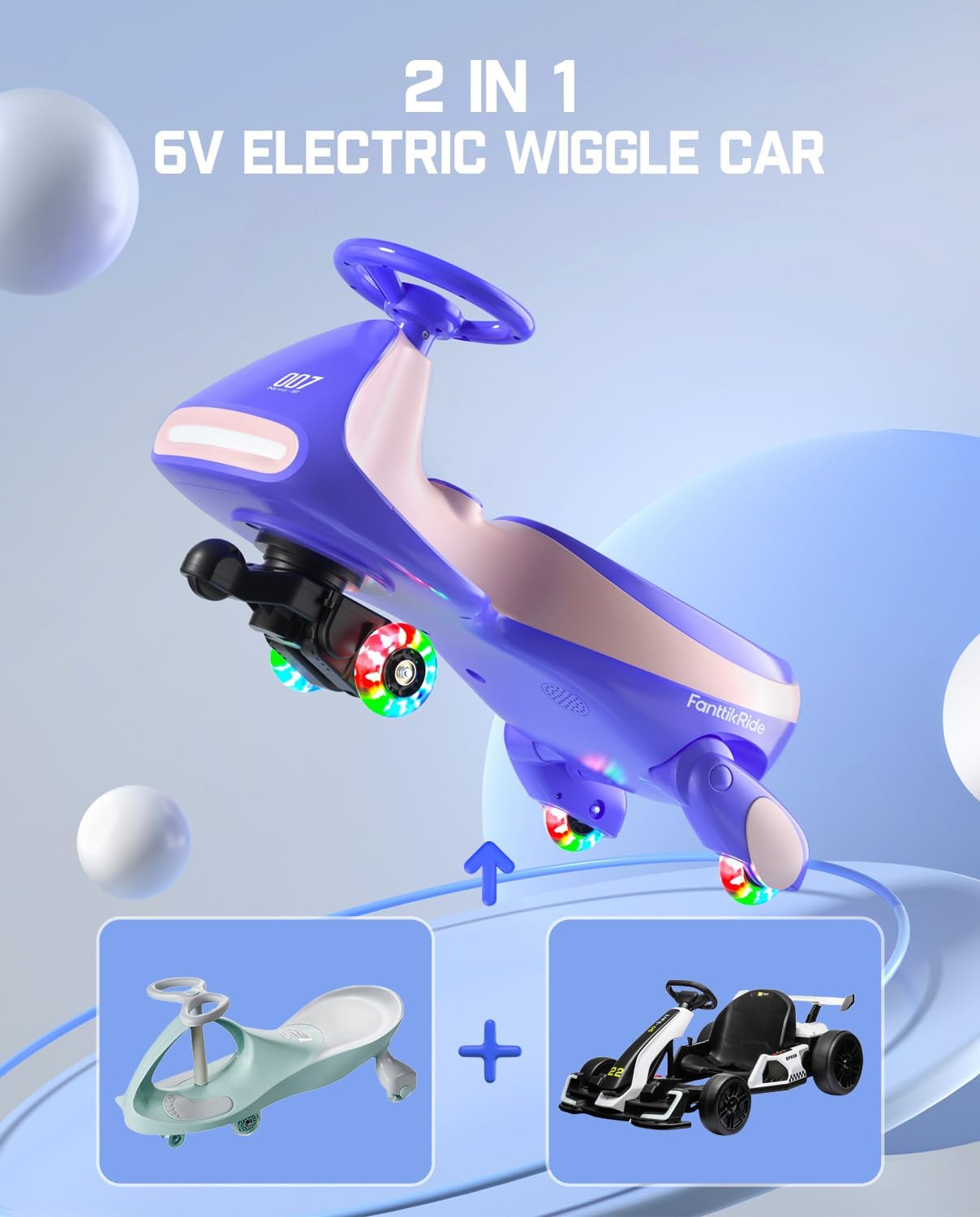 Electric Wiggle Car with Pedal