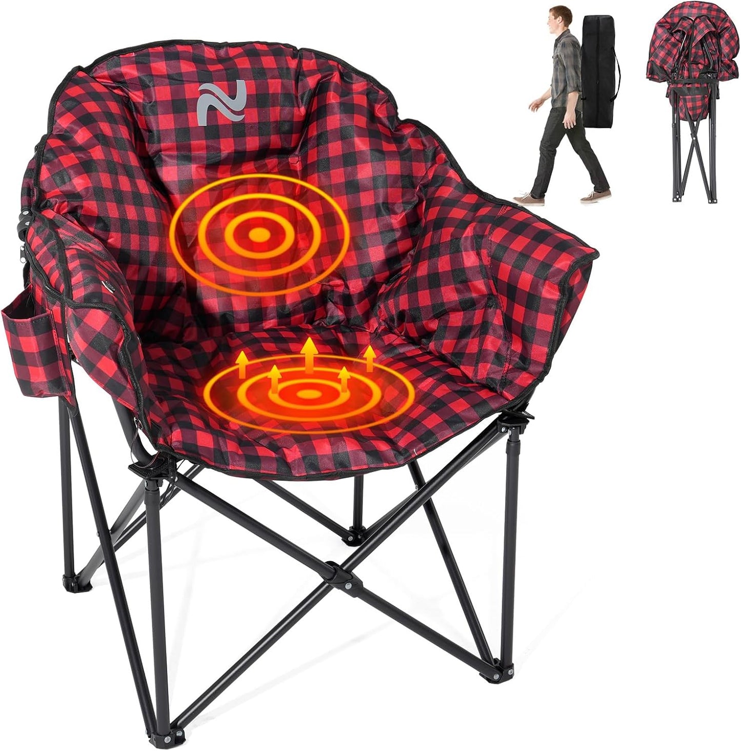 Portable Foldable Heated Camping Chair