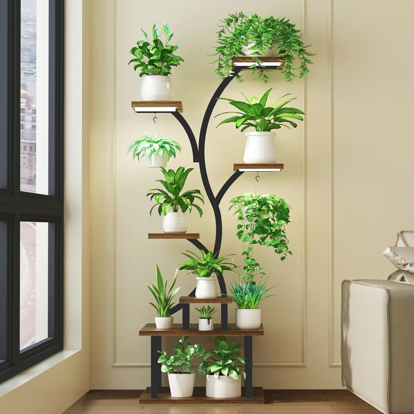 Plant Stand Indoor with Grow Light