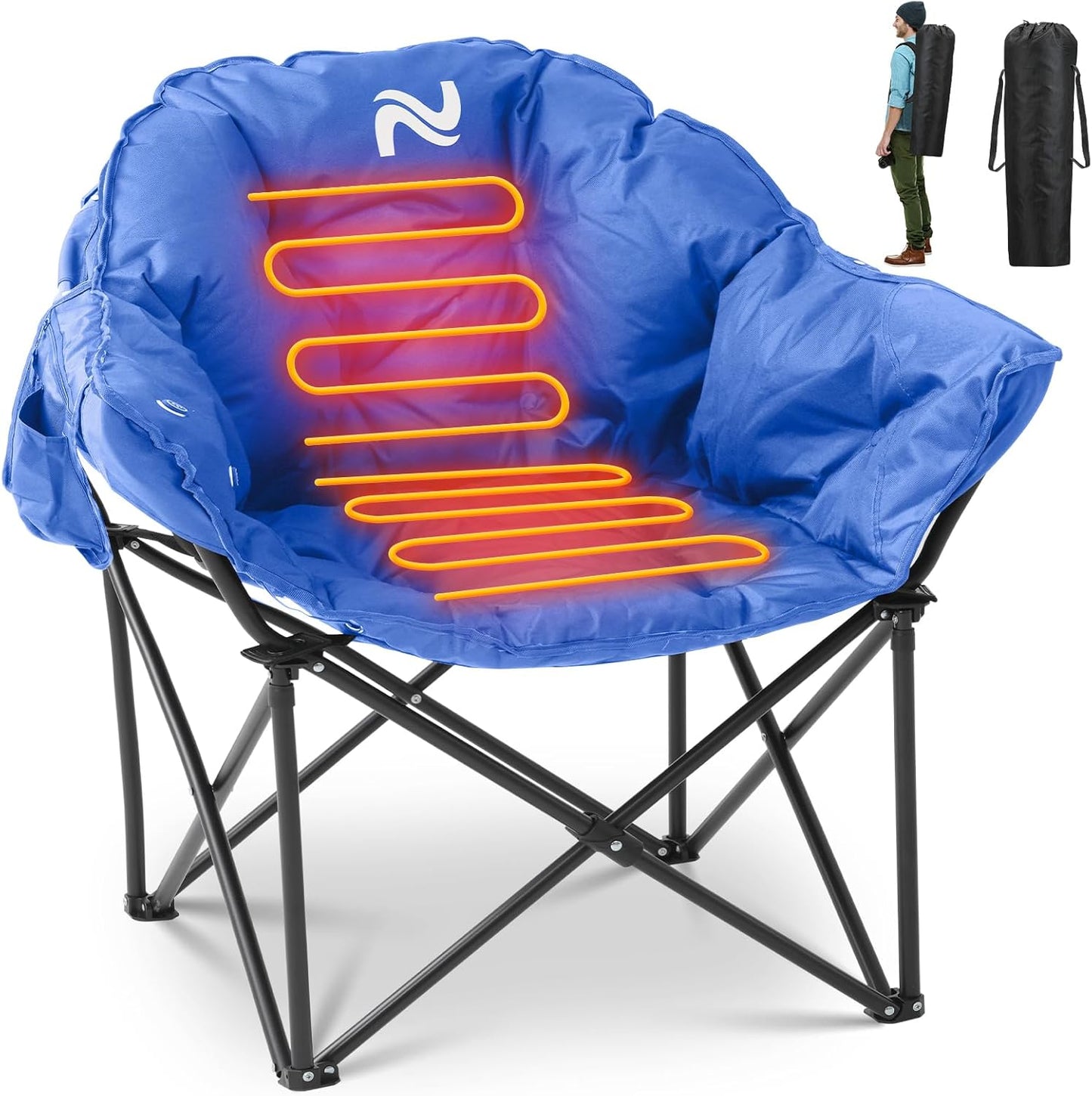 Portable Foldable Heated Camping Chair