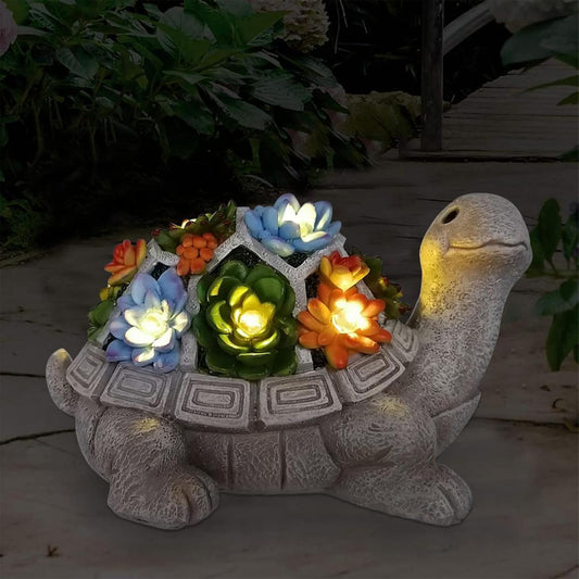 Solar Garden Outdoor Statues Turtle