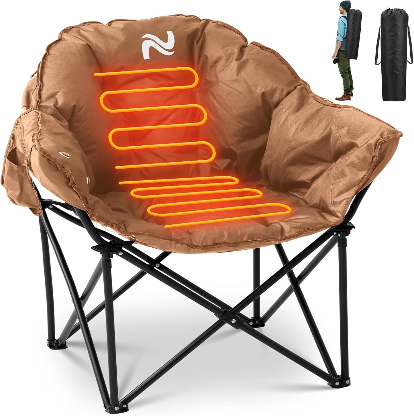 Portable Foldable Heated Camping Chair