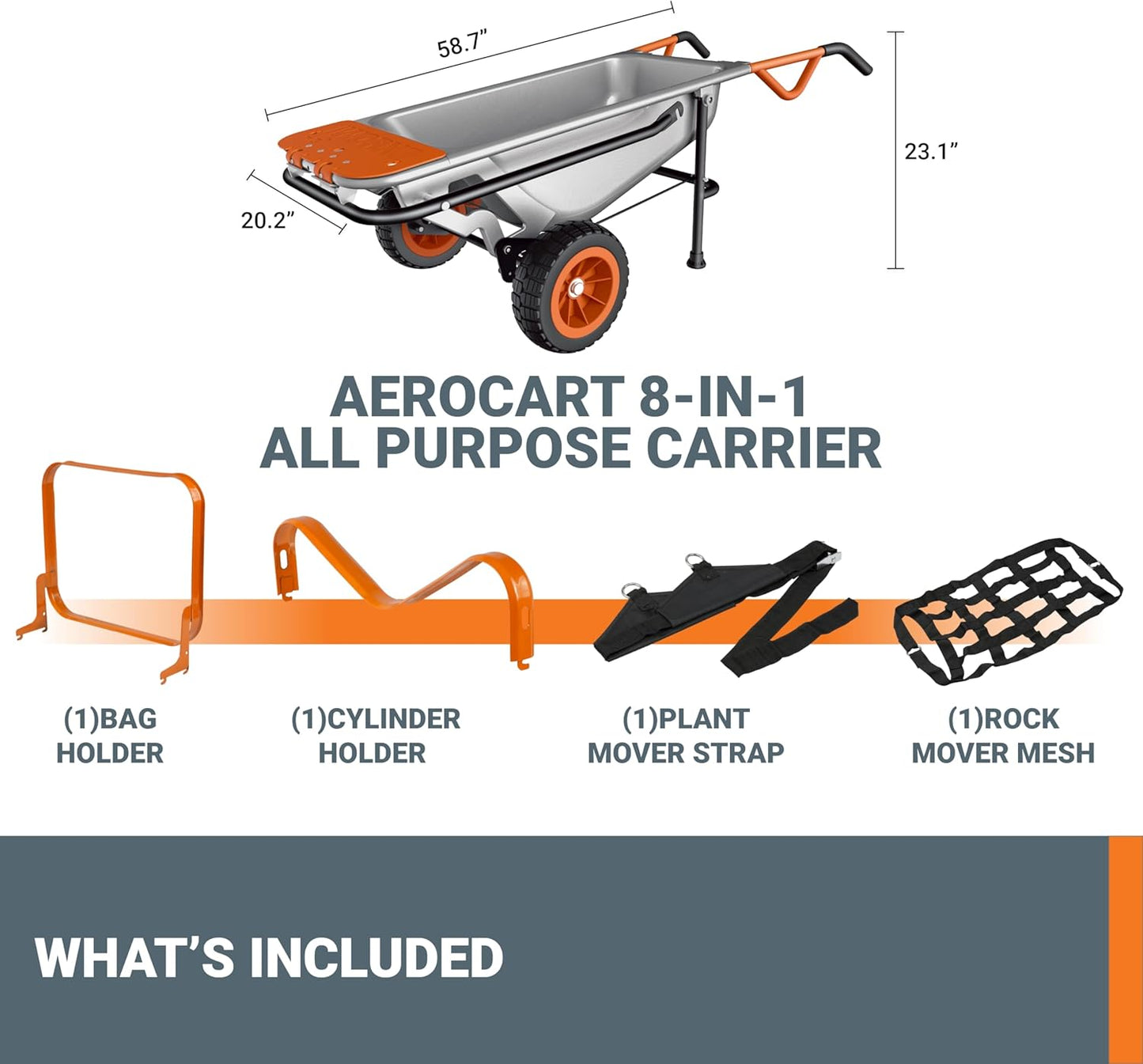 8-in-1 Aerocart Garden Cart