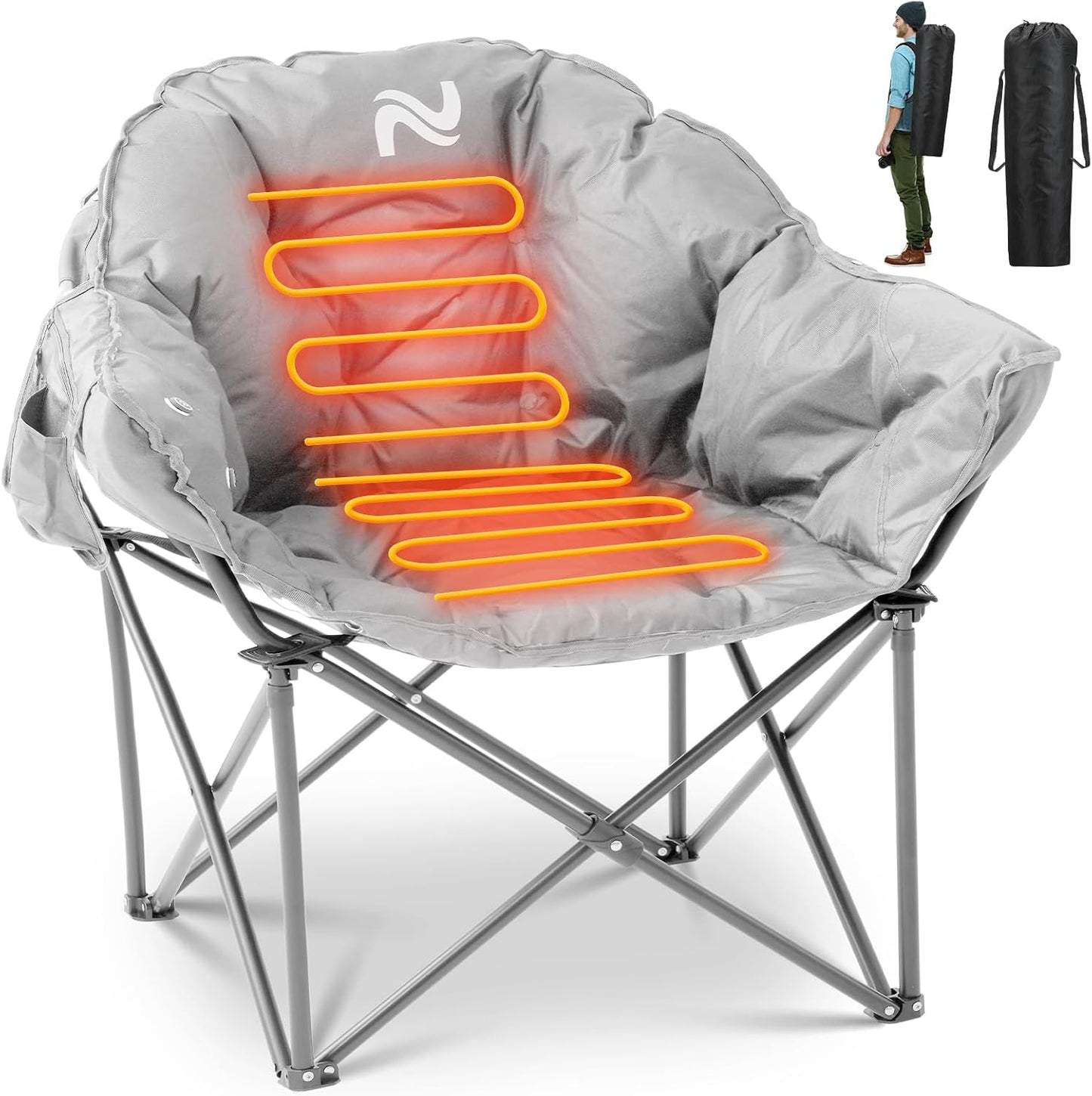 Portable Foldable Heated Camping Chair