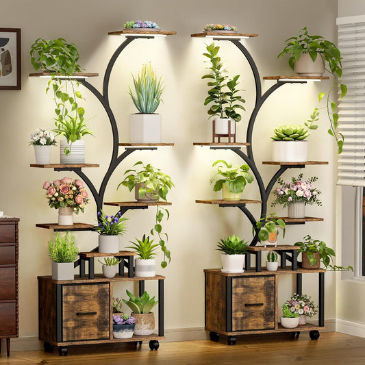 Plant Stand Indoor with Grow Light