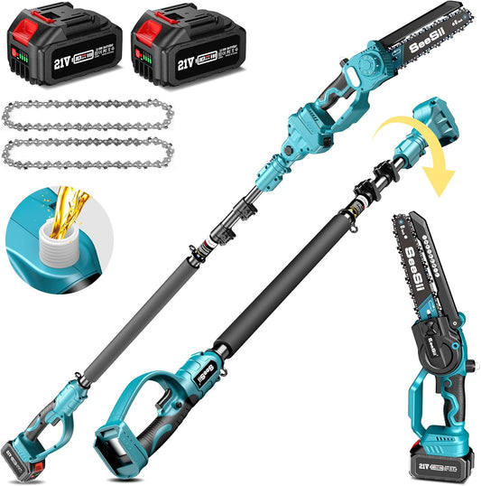 2 in 1 Cordless Pole Saw & Mini Chainsaw