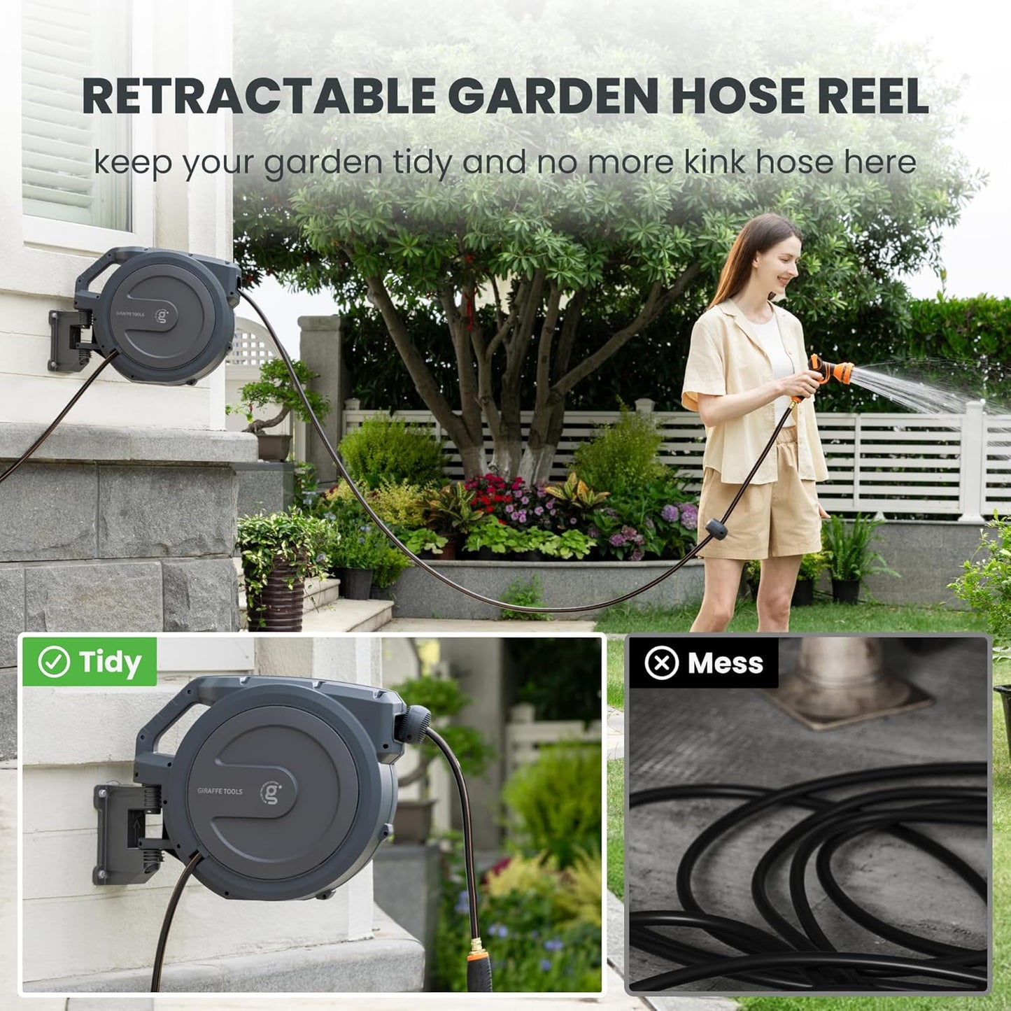 Retractable Garden Hose Reel