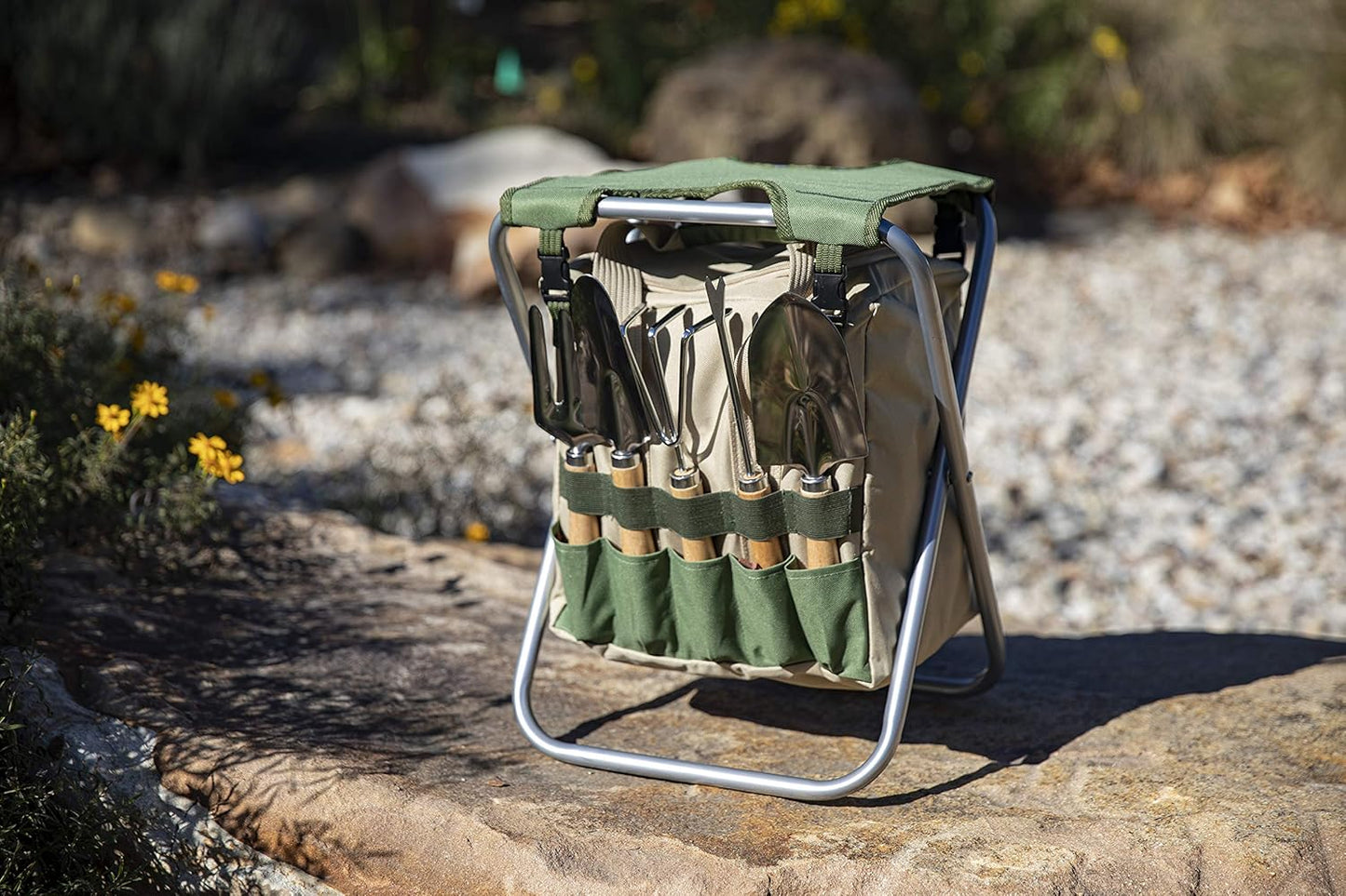 Garden Stool with Detachable Storage Tote Bag